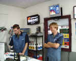 Daniel and Ryan at the counter
