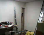 Cutting doorway from Audra's old office to new side of building