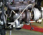 Closeup of turbocharger