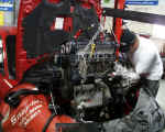 Engine on hoist