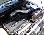 Side view of Weapon R air intake system with airbox