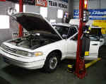 Crown Victoria being prepped for video system