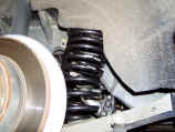 Rear Eibach Pro Kit lowering spring installed