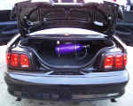 Zex nitrous bottle mounted in trunk