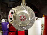 Front Baer cross-drilled and slotted rotor and caliper