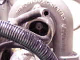 Closeup of GReddy 18G turbocharger