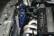 DC Sports header and higher output FAL cooling fan installed