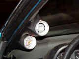 Autometer boost and air/fuel ratio meters mounted into gauge pod