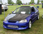 C-West front bumper modified for GReddy intercooler with JDM headlight set
