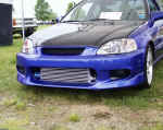 C-West front bumper modified for GReddy intercooler with JDM headlight set