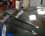 ViS Racing carbon fiber hood (from rear)