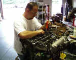 Shawn adjusting valvetrain in new LS engine