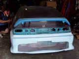 Rear bumper installed and rough molded into chassis.....lower flares not molded yet