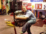 David with his engine