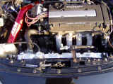 Engine view after installation of CSF performance radiator