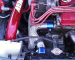 GReddy stainless braided hose set on Acura Integra LS
