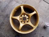 Wheel after prepping and painting