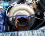 Closeup of Turbonetics turbocharger