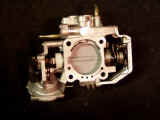 Back side view of high flow throttle body