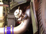 Side view of GReddy Type S BOV mounted to compression pipe