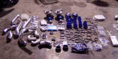 GReddy 350Z twin turbo kit and intercooler kit contents