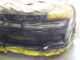 Painting molded bumper