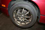 Volk CE28N wheels with Toyo Proxes tires chosen to clear Skyline brake upgrade