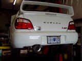 APS 3.5" turboback exhaust system (with silencer installed)