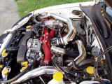 Engine view after installation of APS components