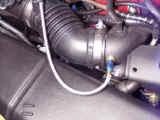 NOS nitrous oxide nozzle installed into intake system