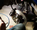 Rear Wilwood 4 piston two piece big brake system installed
