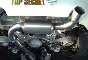 Titanium exhaust installed on 350Z