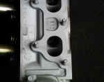 Exhaust valve chamber of modified Honda D series head
