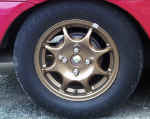 Bronzed Honda Civic CX wheel