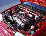 Side view of built and turbocharged ZC engine